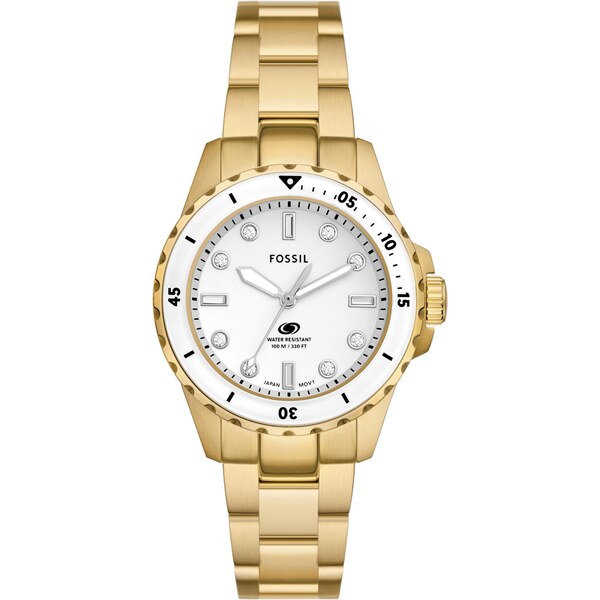 FOSSIL Analógové hodinky zlatá / čierna / biela 66447205