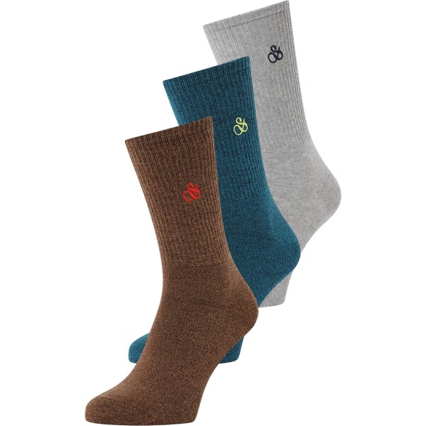 SCOTCH & SODA Ponožky hnedá / sivá / petrolejová / svetlozelená / 66447315