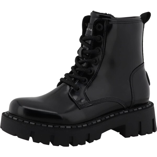 TOM TAILOR Šnurovacie členkové čižmy čierna 66447376