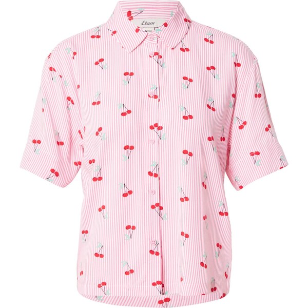 ETAM Pyžamo Calisto mätová / svetloružová / čerešňová / biela 66447491