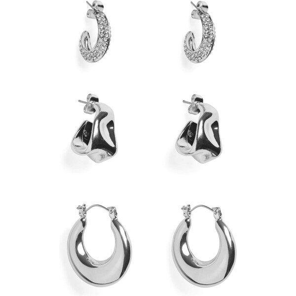 PIECES Náušnice PCJENNY strieborná 66447494