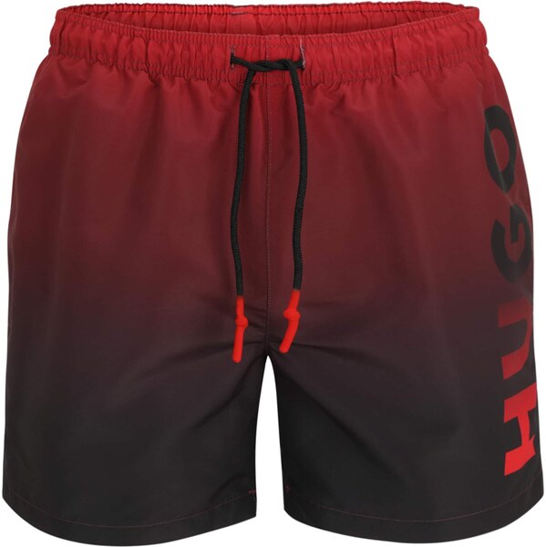 HUGO Plavecké šortky RAY ohnivo červená / čierna 66447678