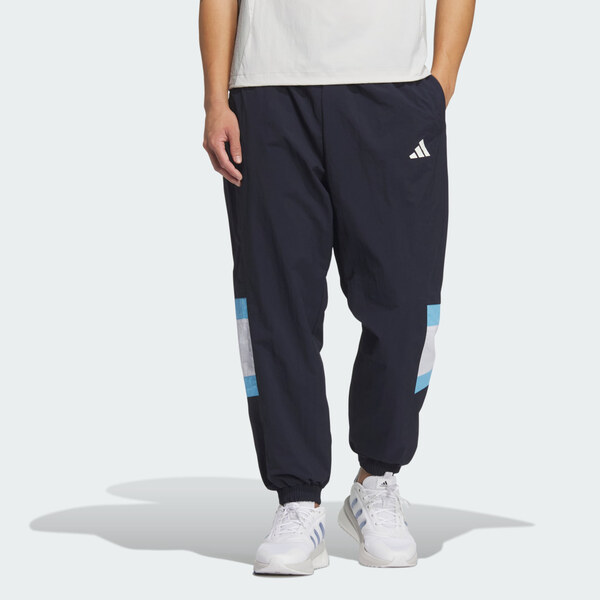 Adidas Wording Pack Loose Fit Mesh-Lined Woven Elastic Hem Joggers 66445839