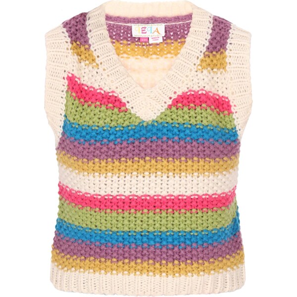 IZIA Sveter Fashion Look slonová kosť / modrá / fialová / červená 66446621