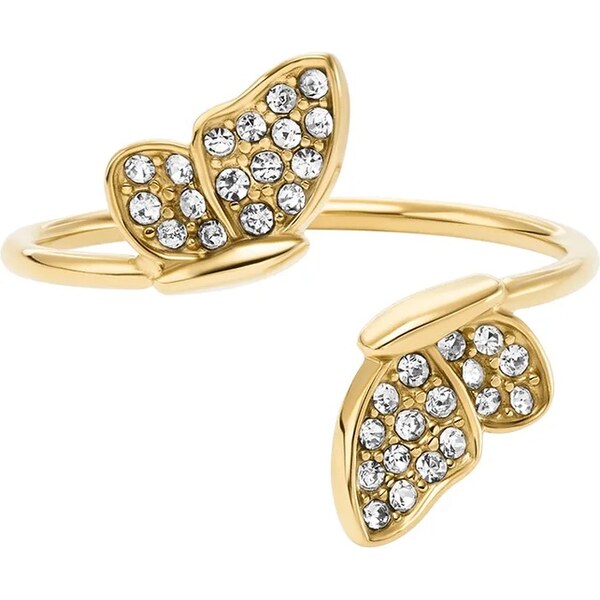 Pozlátený prsteň Fossil 66509347