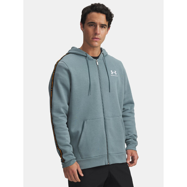 Mens Under Armour UA Icon Fleece FZ Taping-BLU - Mens Sweatshirt 66552196