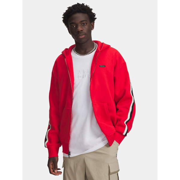 Mens Under Armour UA Icon Heavy Rib FZ-RED - Mens Sweatshirt 66552169