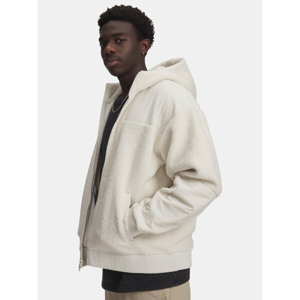 Mens Under Armour UA High Pile Fleece FZ-WHT Sweatshirt - Mens 66552198