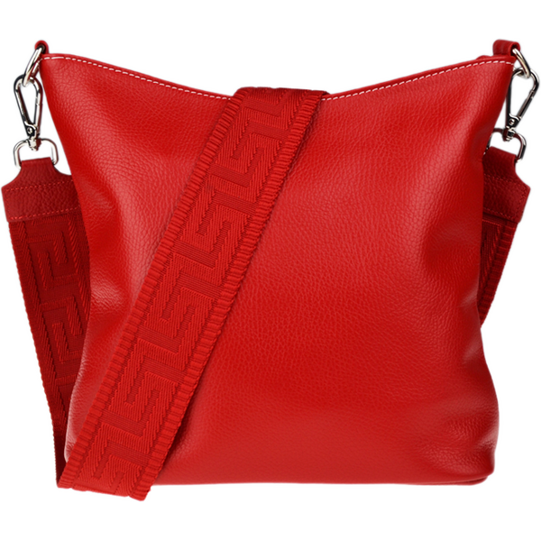 Červená kožená talianska crossbody kabelka Amalia Rossa II NovaKabelka 66454399