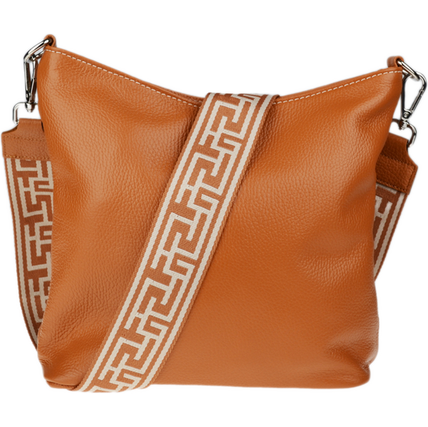 Camel kožená talianska crossbody kabelka Amalia Camel IV NovaKabelka 66454405