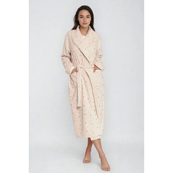 Moraj Dámsky župan Sesil béžový so zlatými hviezdičkami 47600233