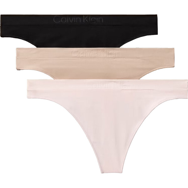 CALVIN KLEIN - tangá 3PACK Bonded flex seamless bare tones - 66455899