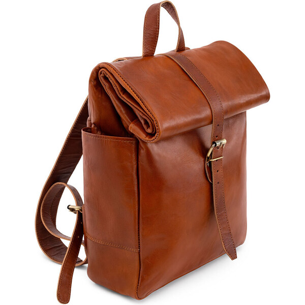 Glara leather Rolovací kožený batoh – Rolling Pioneer 66456084