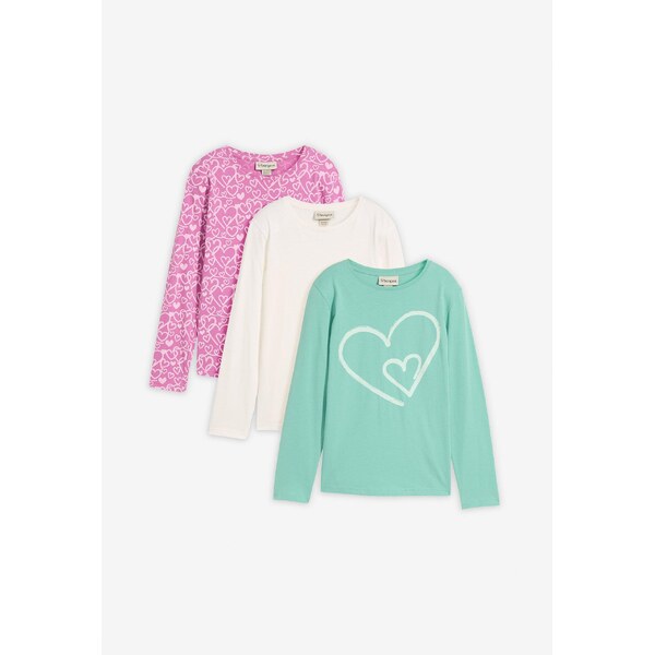 bonprix Tričko s dlhým rukávom z čistej bio bavlny (3 ks v balení), 66230230