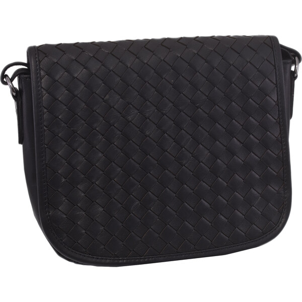 Mercucio Dámska kožená crossbody kabelka čierna 390112 66470803