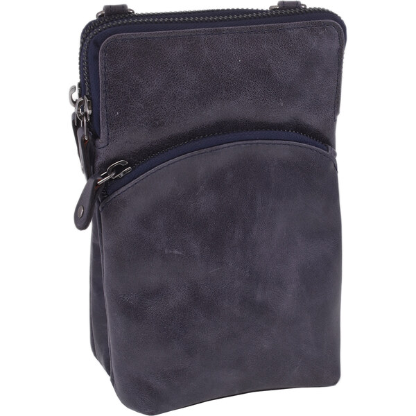 Mercucio Dámska kožená crossbody kabelka modrá 2511538 66470811