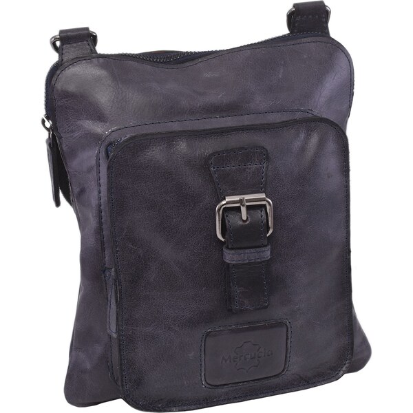 Mercucio Pánske kožené crossbody modré 250862 66470816