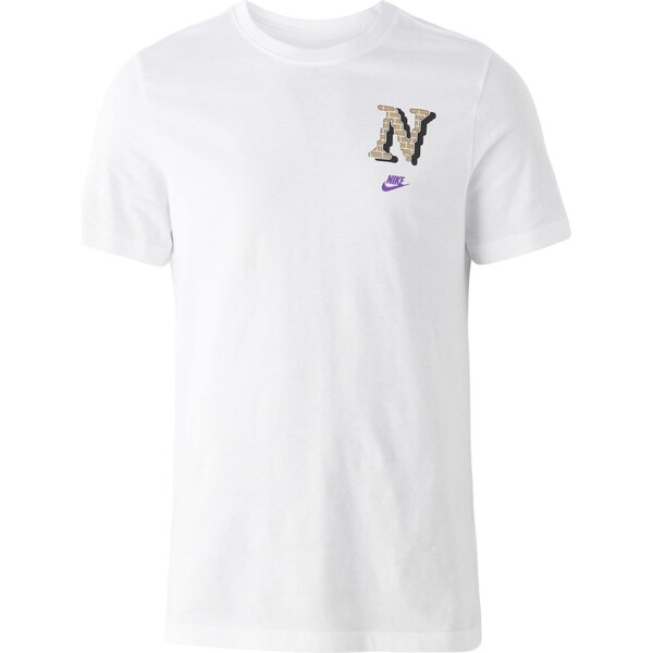 Nike Sportswear Tričko CLUB NEO VARSITY hnedá / tmavofialová / čierna 65475308