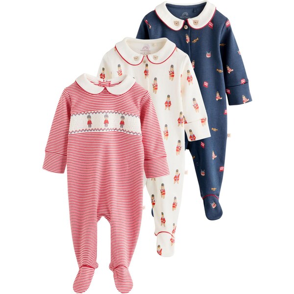 Next Pyžamo enciánová / červená / biela ako vlna 66461587