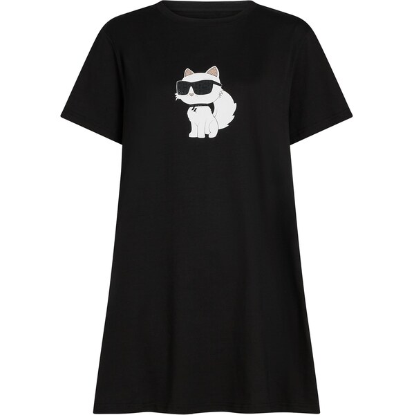 Karl Lagerfeld Tričká na spanie Ikon Rhinestone ružová / čierna / 66461823