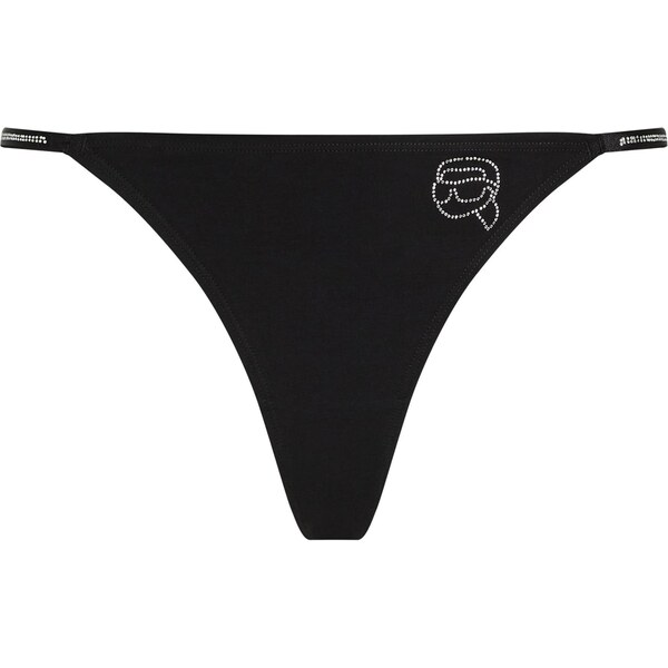 Karl Lagerfeld Tangá Ikon čierna / priehľadná 66461858