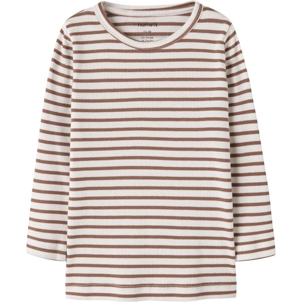 NAME IT Tričko NMNBANI čokoládová / biela 66462441