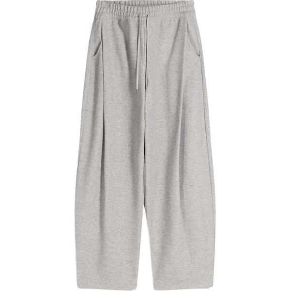 Bershka Plisované nohavice sivá 66462547