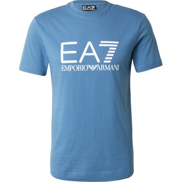 EA7 Emporio Armani Tričko modrá denim / biela 66462833