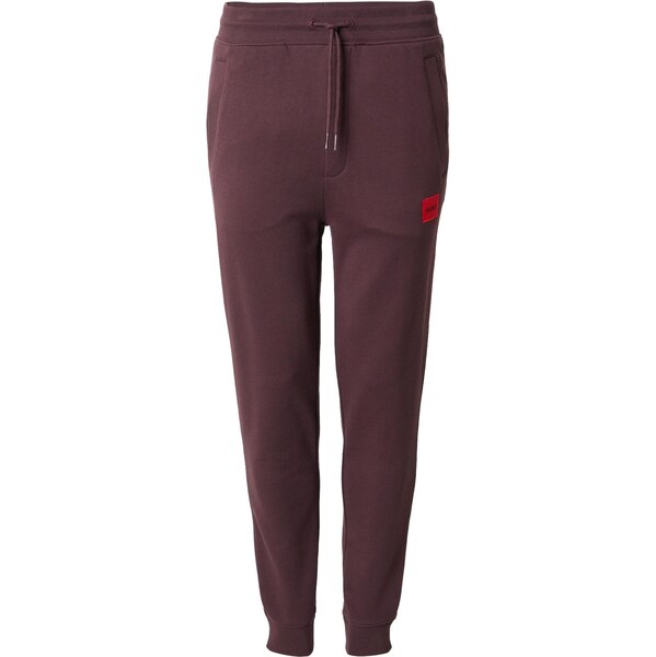 HUGO Nohavice Doak gaštanová / tmavočervená 66462863