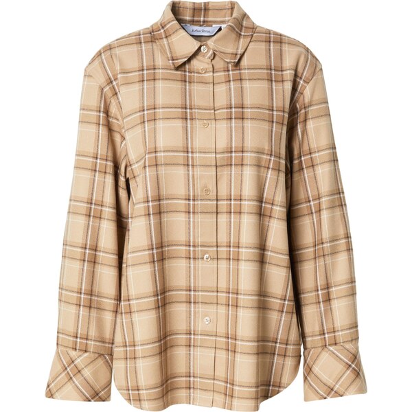 & Other Stories Blúzka béžová / farba ťavej srsti / čokoládová / biela 66462961