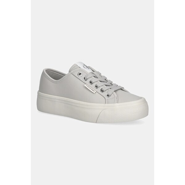 Tenisky Calvin Klein VULC FLATF LACE UP LTH CK 66336398