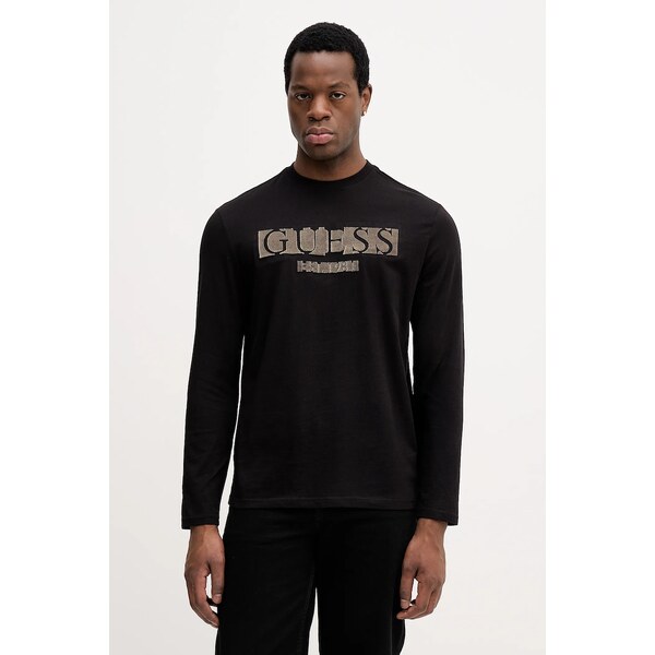 Bavlnené tričko s dlhým rukávom Guess 66438251