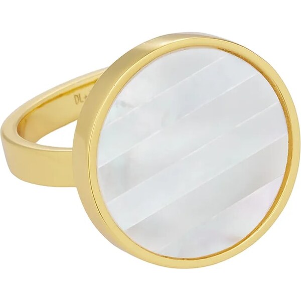 Strieborný pozlátený prsteň Design Letters 66303395