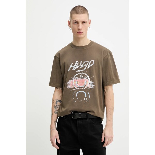 Bavlnené tričko Hugo Blue Noctornix 66363287