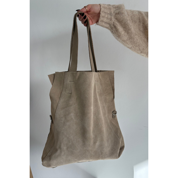 Boto semišová shopper taška svetlo béžová 66470770