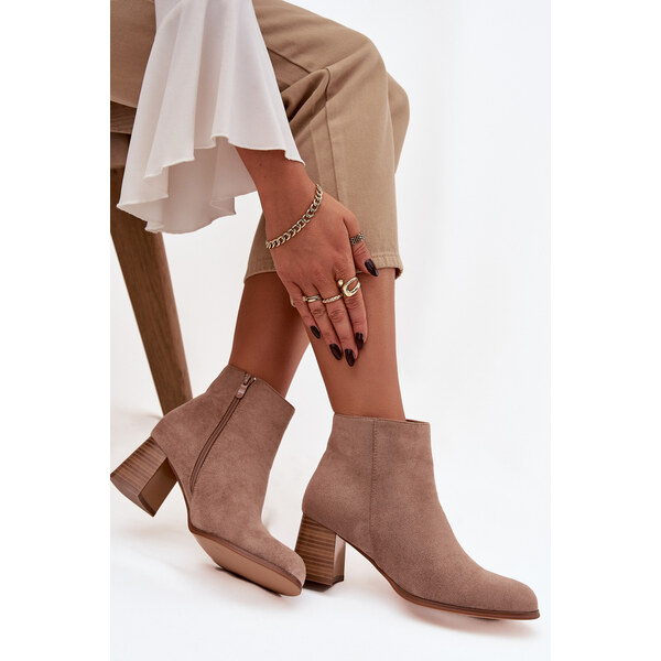 Boto Dámske členkové čižmy na podpätku 66470614