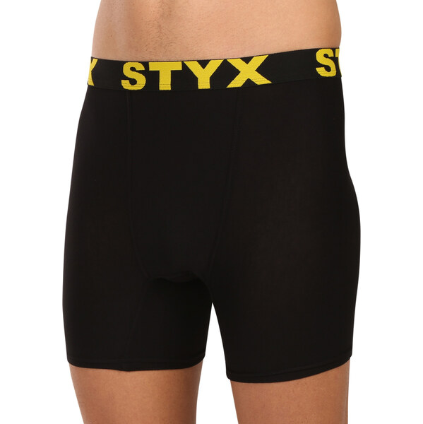 Pánske boxerky Styx long športová guma čierne (UN6960) 66472751