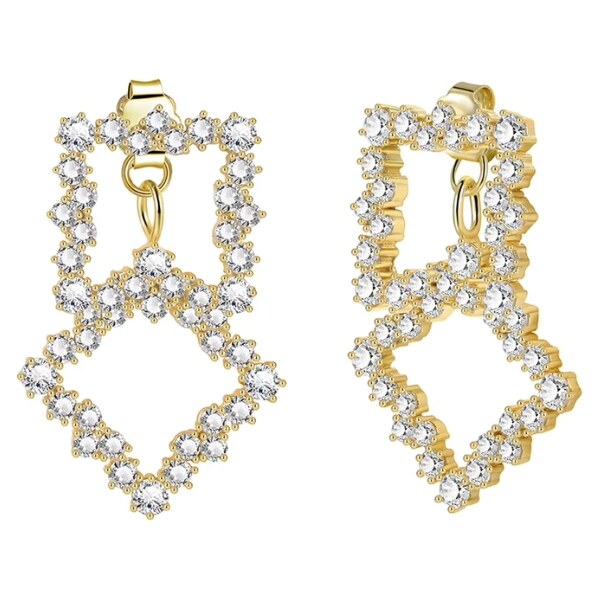 MAJYA Strieborné náušnice ISMENY pozlátené 11950 66483871