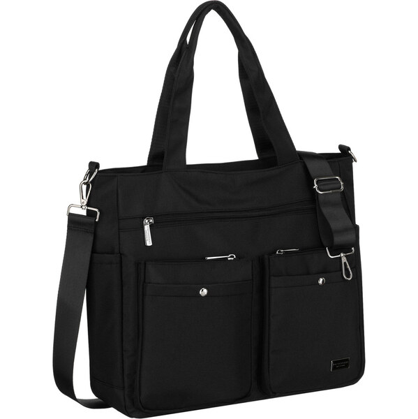 Peterson Dámska čierna taška s priehradkou na notebook z odolného 66470825