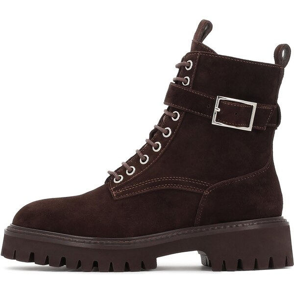 Kazar Šnurovacie členkové čižmy čokoládová 66346213