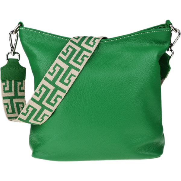 Zelená kožená talianska crossbody kabelka Amalia Verde IV NovaKabelka 66472715