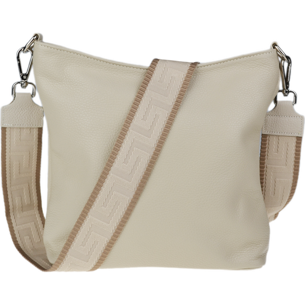 Béžová kožená talianska crossbody kabelka Amalia Beige V NovaKabelka 66472712