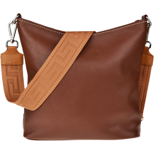 Hnedá kožená talianska crossbody kabelka Amalia Marrone V NovaKabelka 66472720