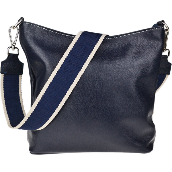 Modrá kožená talianska crossbody kabelka Amalia Blu III NovaKabelka.sk 66472722