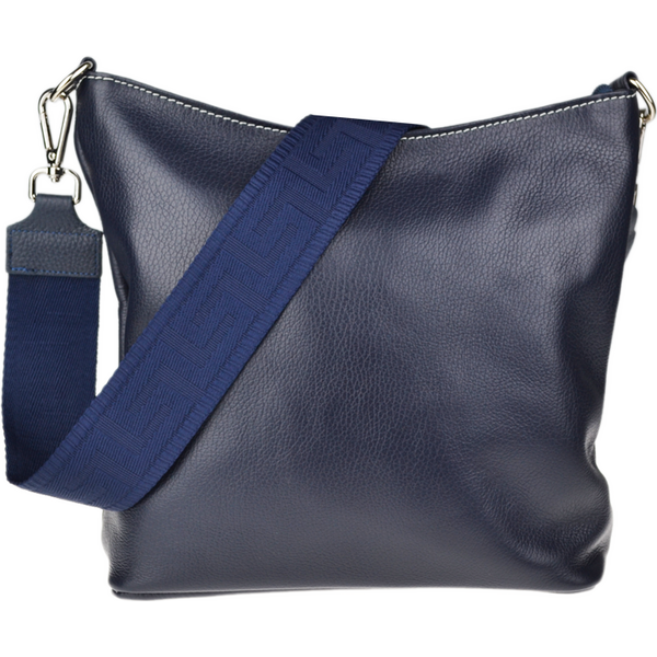 Modrá kožená talianska crossbody kabelka Amalia Blu IV NovaKabelka.sk 66472723
