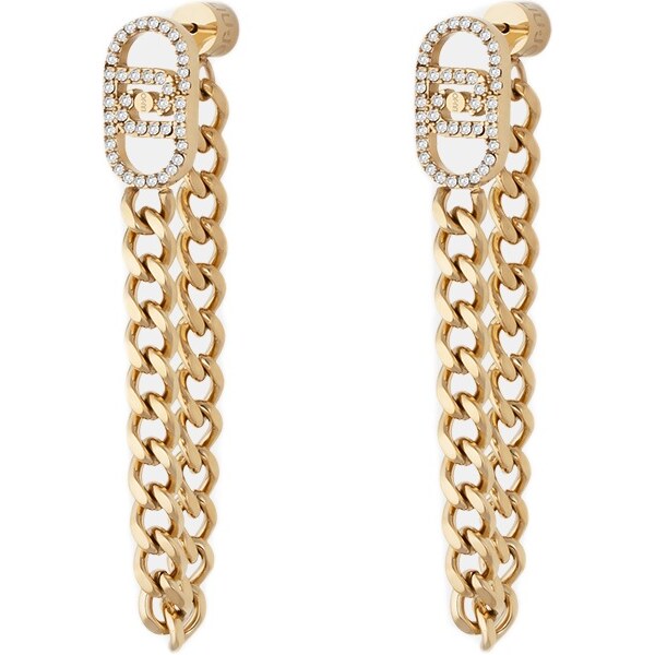 Liu Jo Dlhé pozlátené náušnice s visiacimi retiazkami LJ3058 66596001