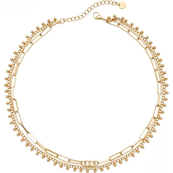 Liu Jo Moderný dvojitý náhrdelník z pozlátenej ocele LJ3003 66596121