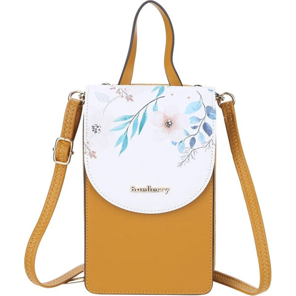 Baellerry Dámska kabelka na mobil Flowers Horčicová 65228739