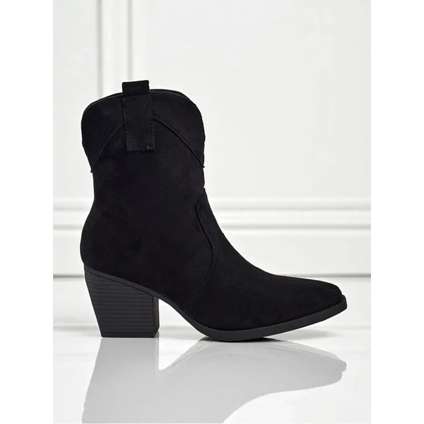 Resti Čierne čižmy na podpätku 66472939