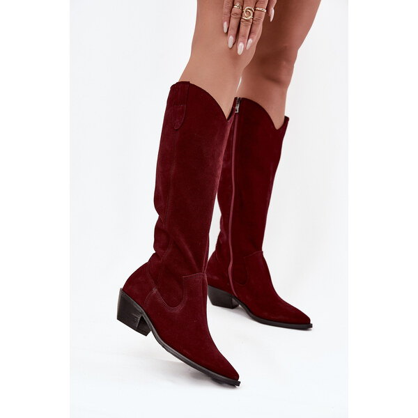 Zazoo Kovbojské čižmy z prírodného semišu 66473420